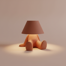 Luminária de Mesa Boneco Sentado Terracota